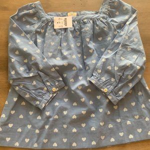 3/4 sleeve heart print Crew Cuts size 6-7 Shirt